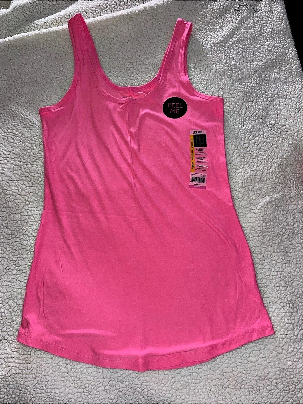 No Boundaries NB Scoop Tank Pink Tank Top Women’s Large NWT